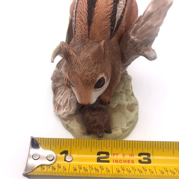 Vtg Homco Woodland Friends Chipmunk & Turtle Ceramic Hand Painted Figurine 8882 - Picture 8 of 11
